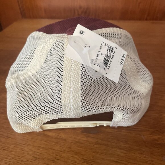 Joshua Tree Corduroy Trucker Hat - Maroon Red NWT Adjustable - Picture 3 of 8